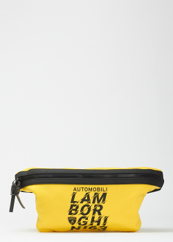 Поясна сумка Automobili Lamborghini жовтого кольору, фото